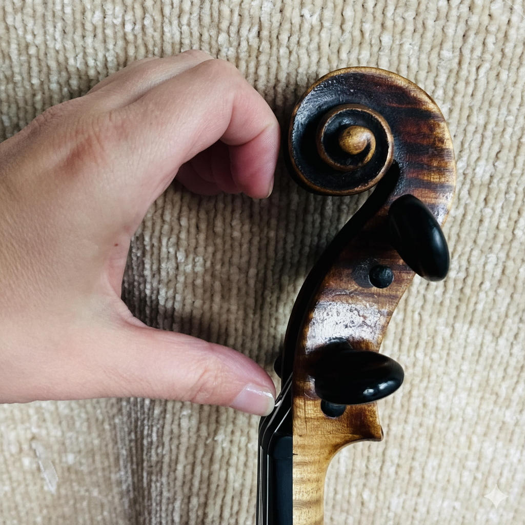 une volute et une main forment un coeur